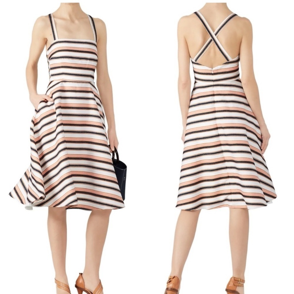 Hutch Tiffany Striped Jacquard Dress 2 - Picture 8 of 8